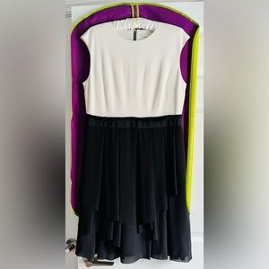 Ted Baker London Saleito Colour Block Ruffled Dress US10